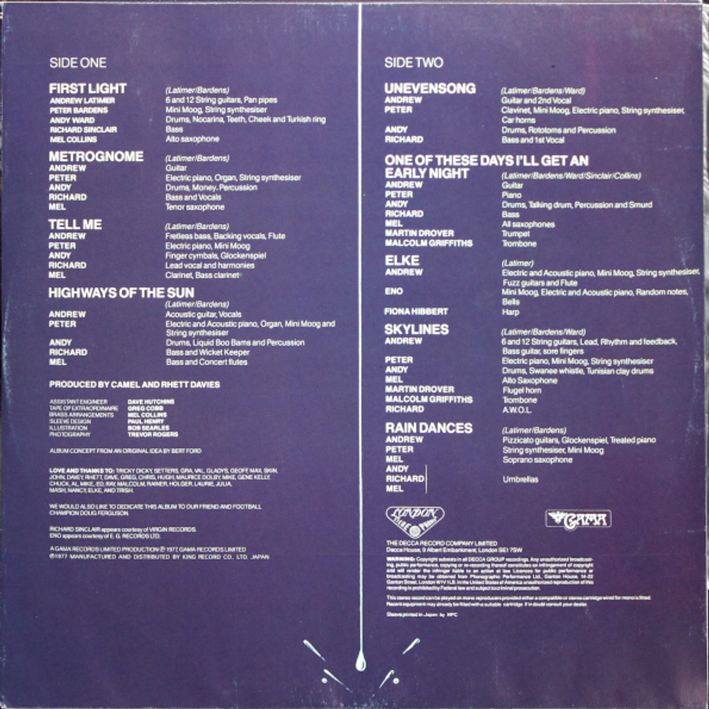 Camel / Rain Dances (LP)