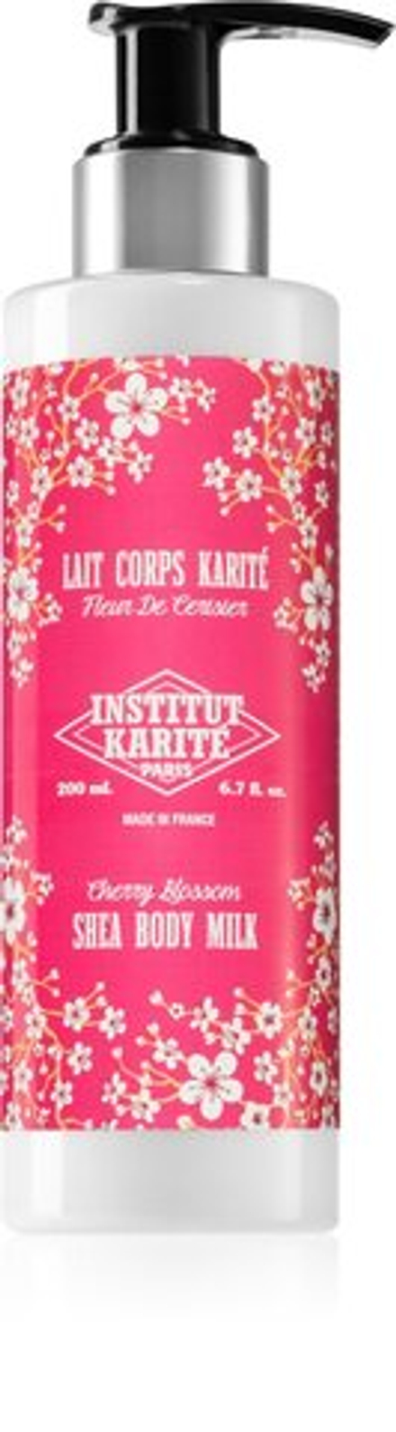 Institut Karite Paris Cherry Blossom Shea Body Milk - легкое молочко для тела с маслом ши /   200  ml  / GTIN 3760091904485