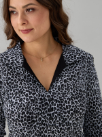 Блузка БЛ-015/серый-леопард