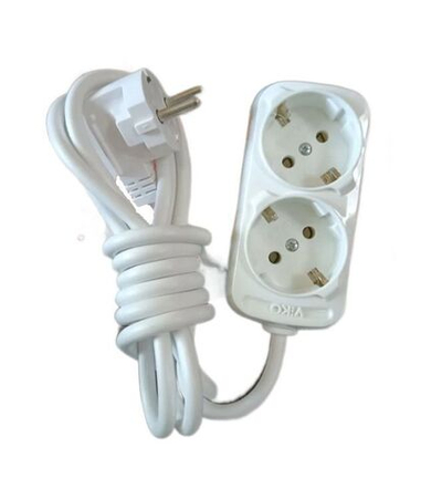 Удлинитель 2 гнезда 2 м с/з VIKO Leylak