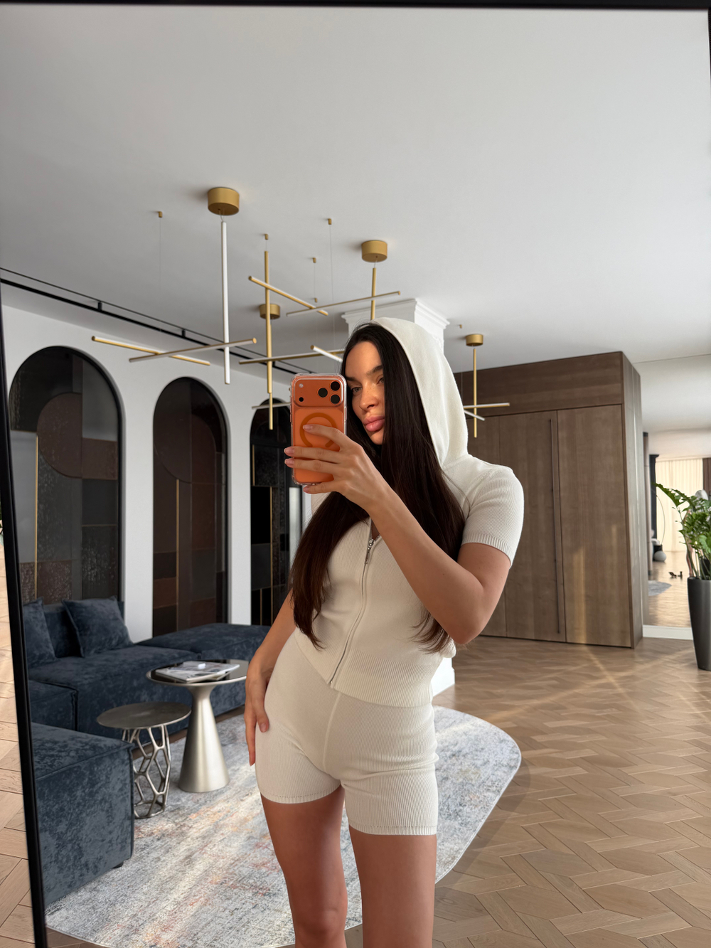 Костюм ZOE кардиган с капюшоном и шорты