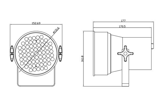 Involight LEDPAR36/AL
