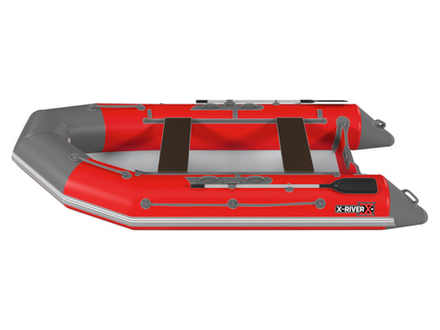 Надувная ПВХ-лодка X-River Rocky 415 НДВД, с усиленным дном и баллонами