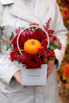 Осенний букет с тыквой