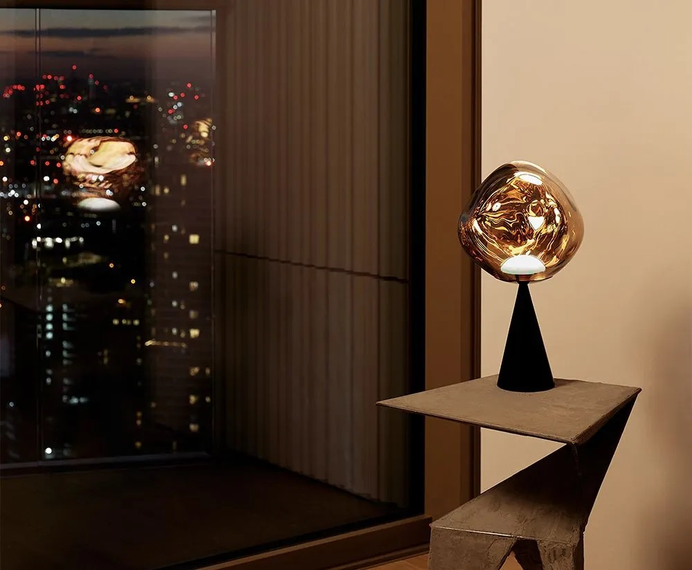 Настольная лампа Melt Cone Fat copper