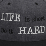 Кепка LIFE IS SHOT DO IT HARD, серый