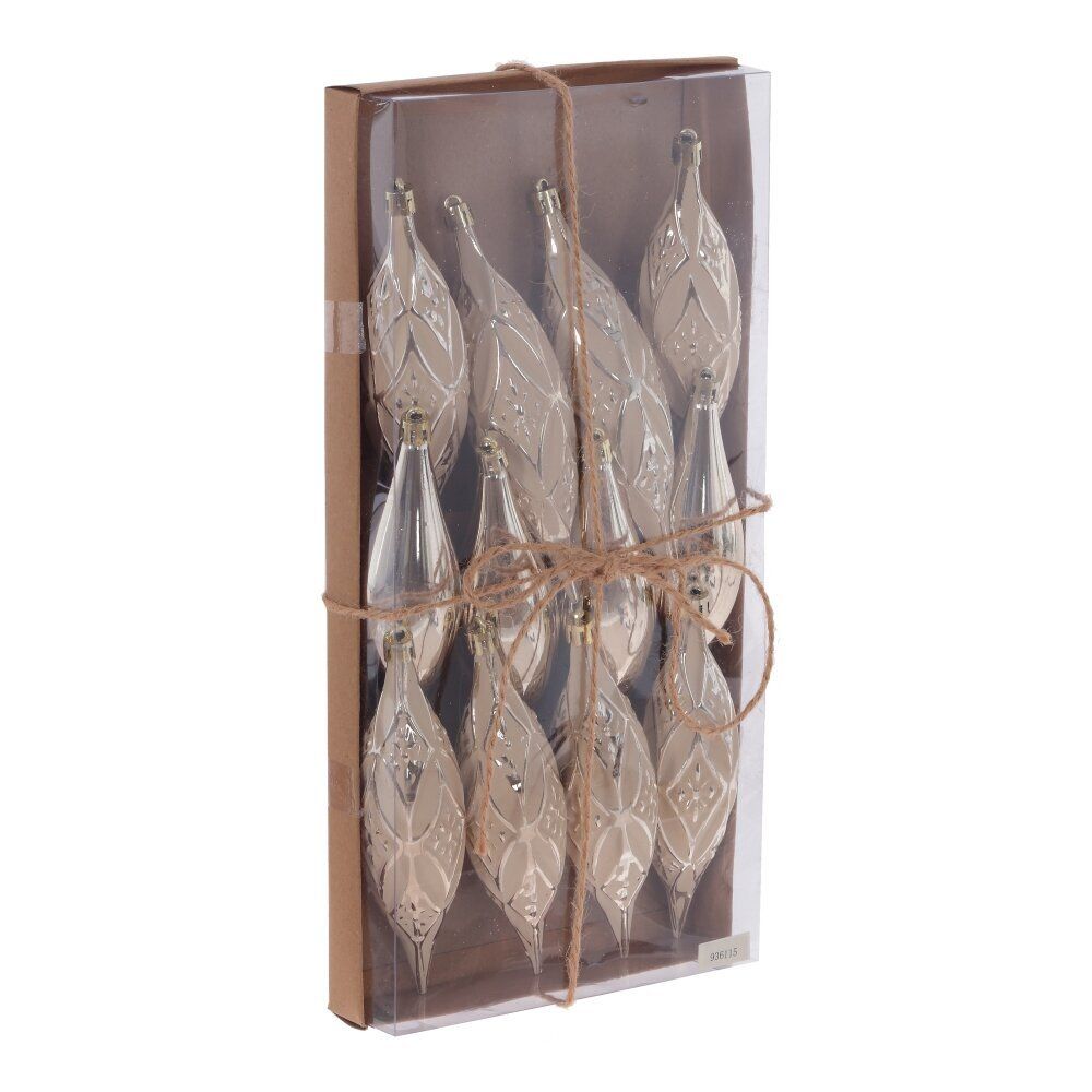 GAEM Набор из 12шт: Украшение новогоднее "Капля", L33 W4 H16 см