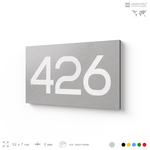 Номер на дверь 426, табличка на дверь для офиса, квартиры, кабинета, аудитории, склада, серая 120х70 мм, Айдентика Технолоджи
