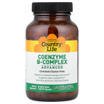 Country Life, коэнзимный комплекс витаминов группы B, улучшенная формула, 120 веганских капсул