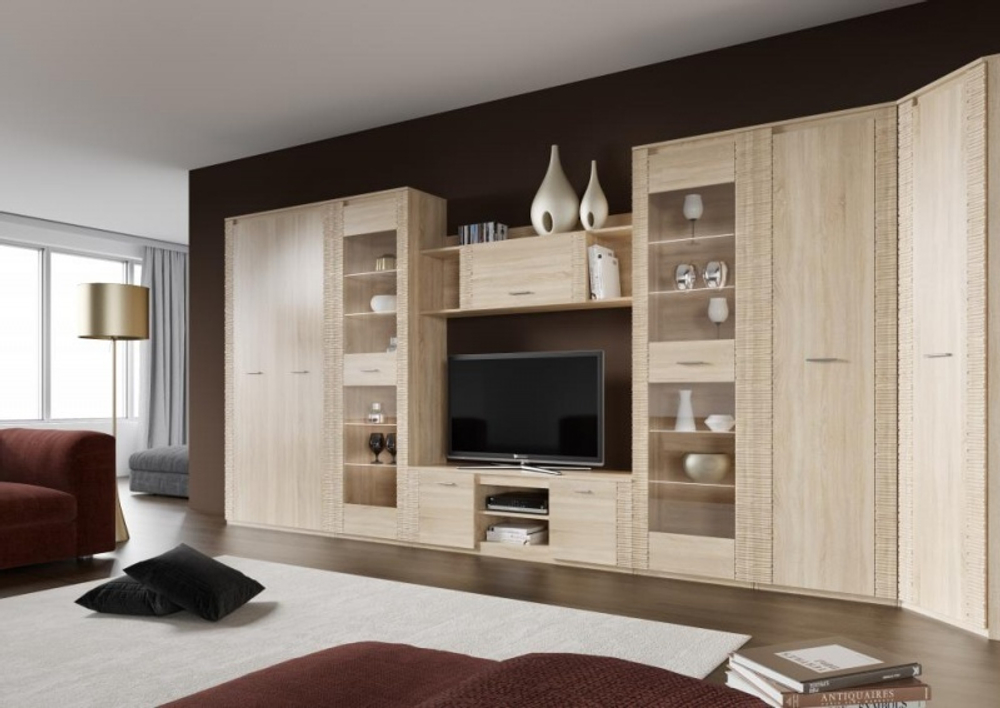 Шкаф угловой  гостиная "Элана"  дуб сонома