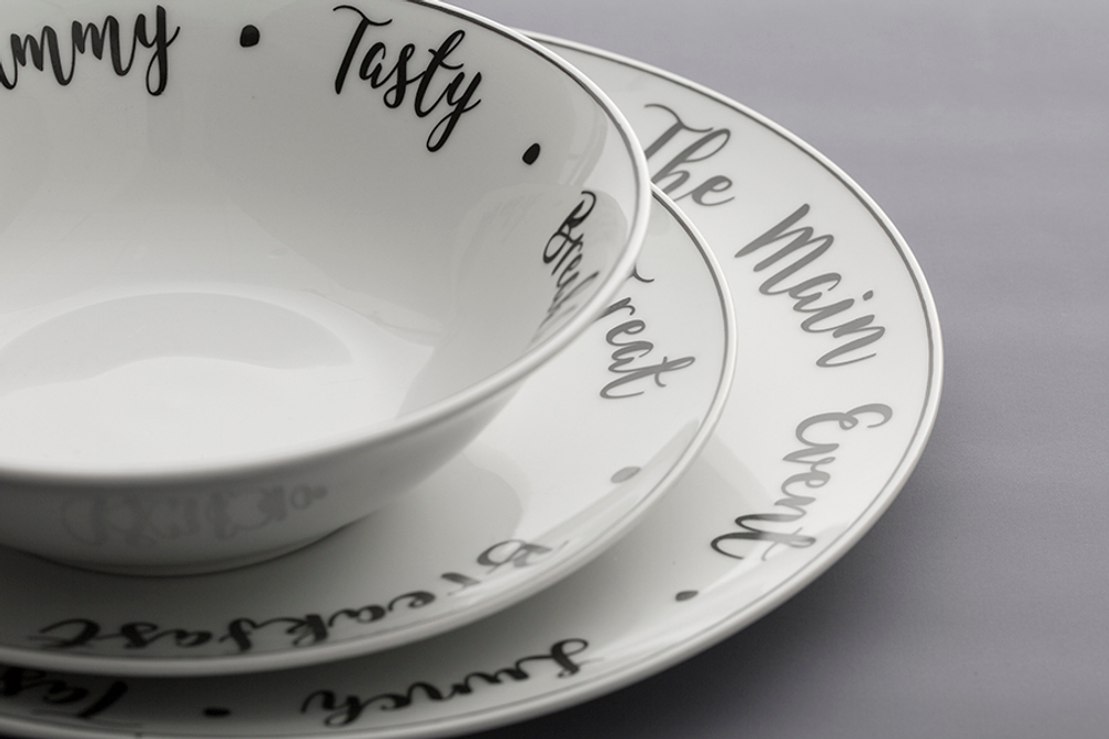 Тарелка обеденная carnaby script d 26,5 см