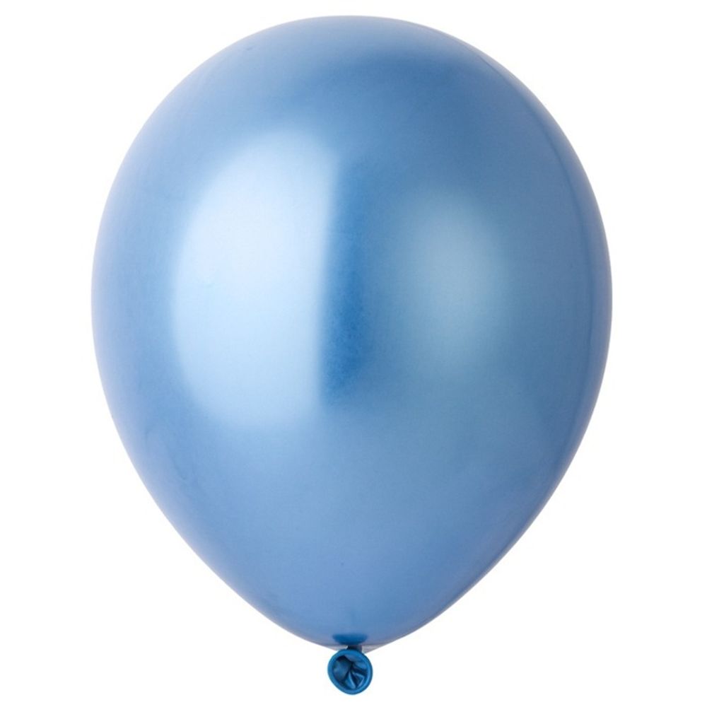 Воздушные шары Весёлая Затея, хром голубой, 50 шт. размер 5&quot; #1102-2401
