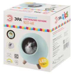 Ночник - светильник светодиодный ЭРА NLED-468-1W-GR хомяк зеленый | Ночники
