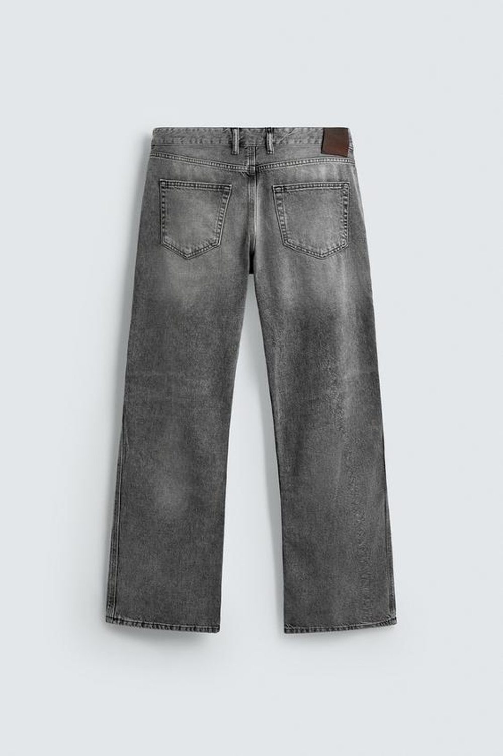 ZARA ДЖИНСЫ FLARE FIT С ЗАНИЖЕННОЙ ТАЛИЕЙ, СЕРЫЙ