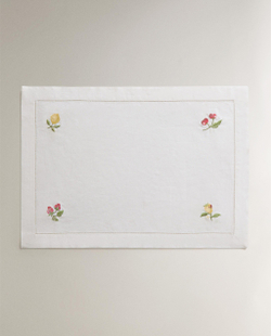 Zara Home сервировочная салфетка из смесовой ткани, вышивка, 50 35 см · 2216/023