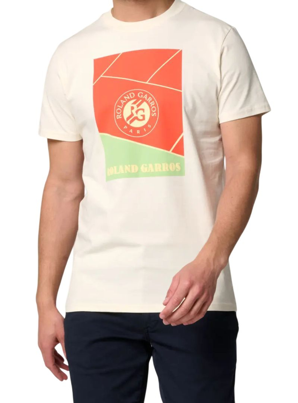 Теннисная футболка Roland Garros Tyron Court - white