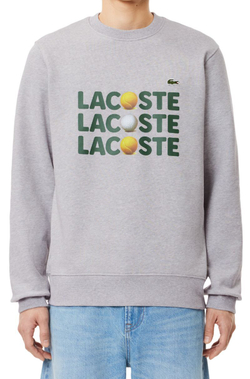Куртка теннисная Lacoste Ball Print Fleece Sweatshirt - Gray
