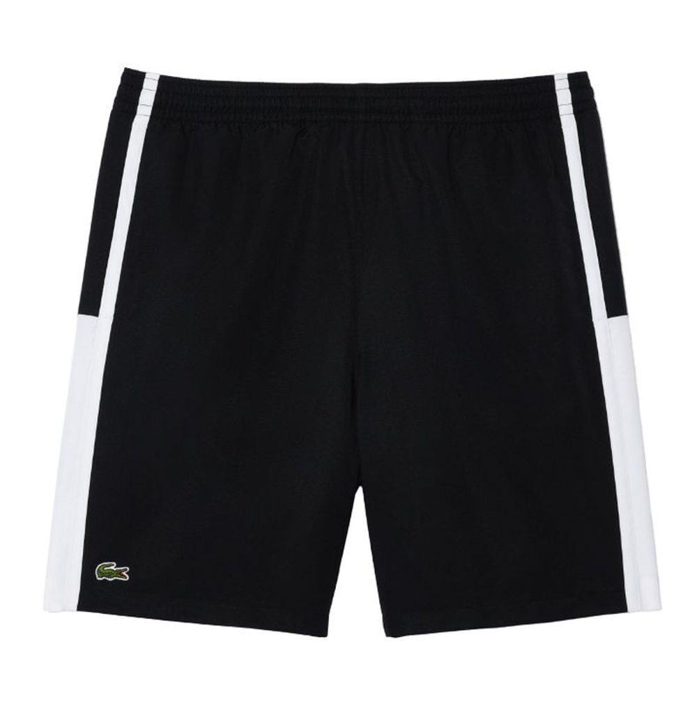 Мужские теннисные шорты Lacoste Sport Colourblock Panels Lightweight Shorts - black/white