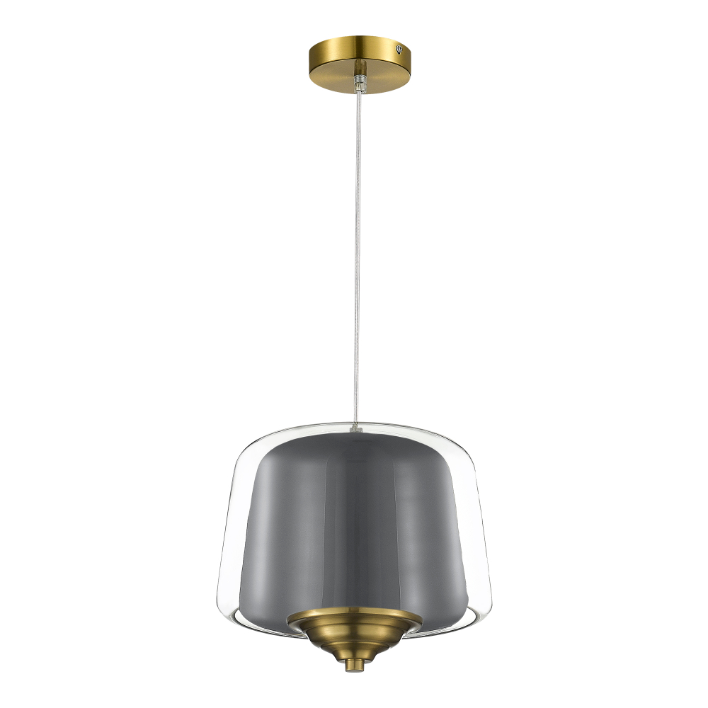 SL6127.313.01 Светильник подвесной ST-Luce Латунь/Серый, Прозрачный LED 1*18W 3000K PANDORA