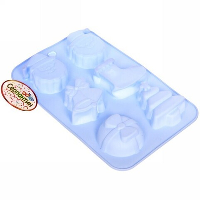 Форма силиконовая «Macarons» Новогодний микс 26*17*3см