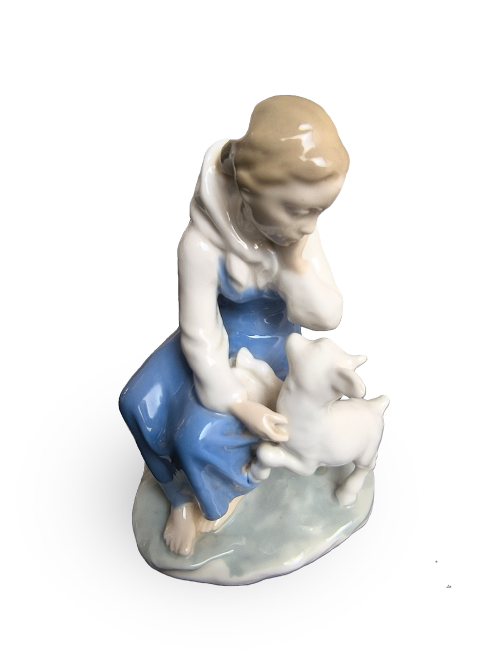 Фарфоровая статуэтка "Сестрица Алёнушка с козлёнком" ЛЗФИ