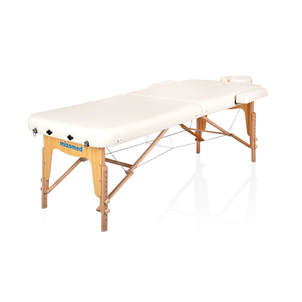 Массажный складной стол Mizomed Premium Pro 2 XL (80см) кремовый