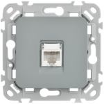 FLITE Розетка компьютерная RJ45 категория 6 UTP РК6-1-0-ФлС серый IEK