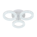 Потолочный светодиодный светильник 60Вт, 4396Лм, 3000-6500К, Ra>80,  плавная регулировка мощности, изменение цветовой температуры, ночник,  металл/акрил, белый