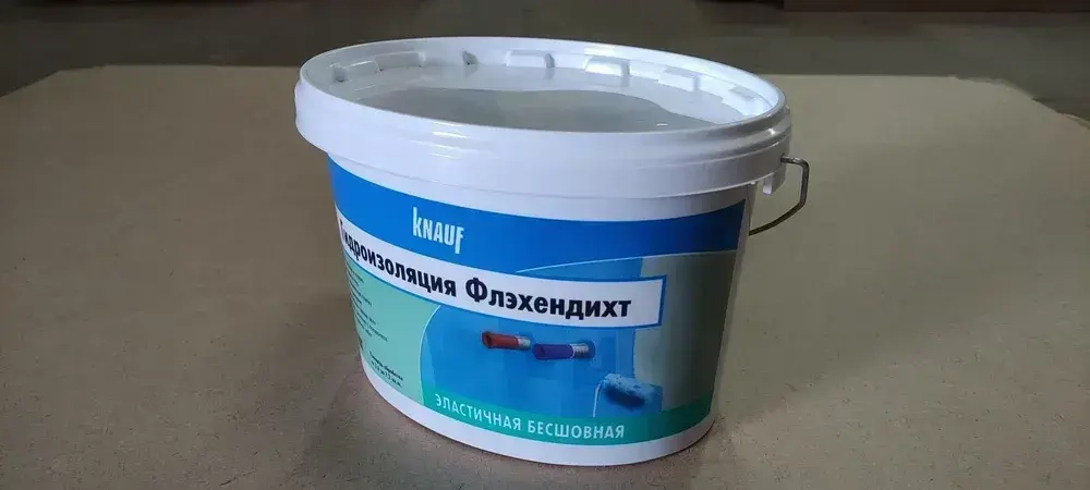 Гидроизоляция обмазочная KNAUF Flachendicht на латексной основе, 5кг