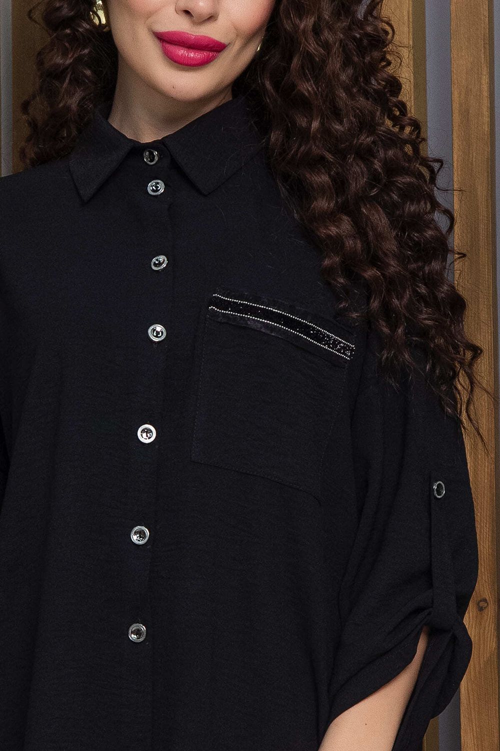 Рубашка Лиссабон (черная) Б13261-7М LT Collection