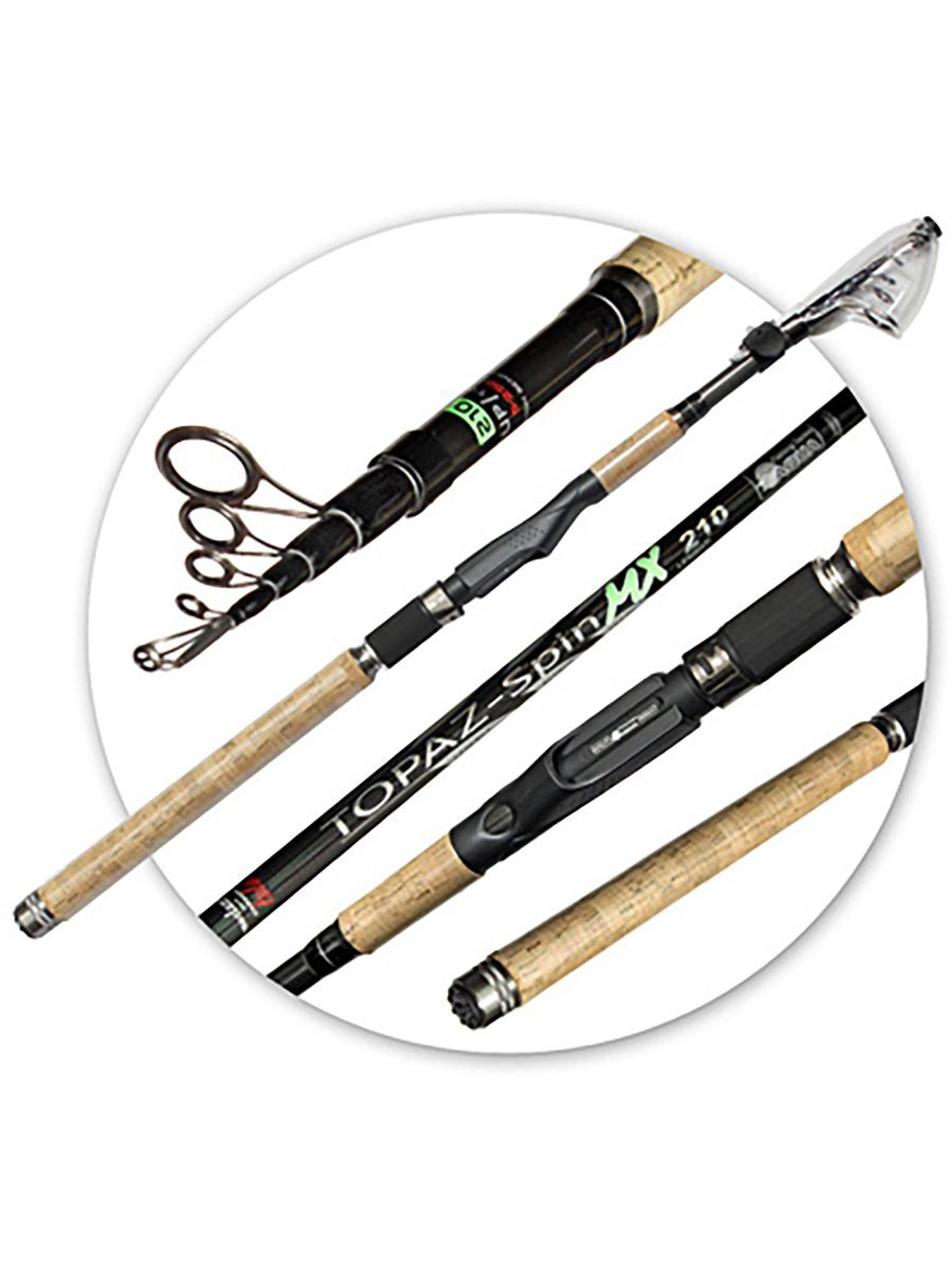 Удилище телескопическое TOPAZ, 2.40m, 05-25g