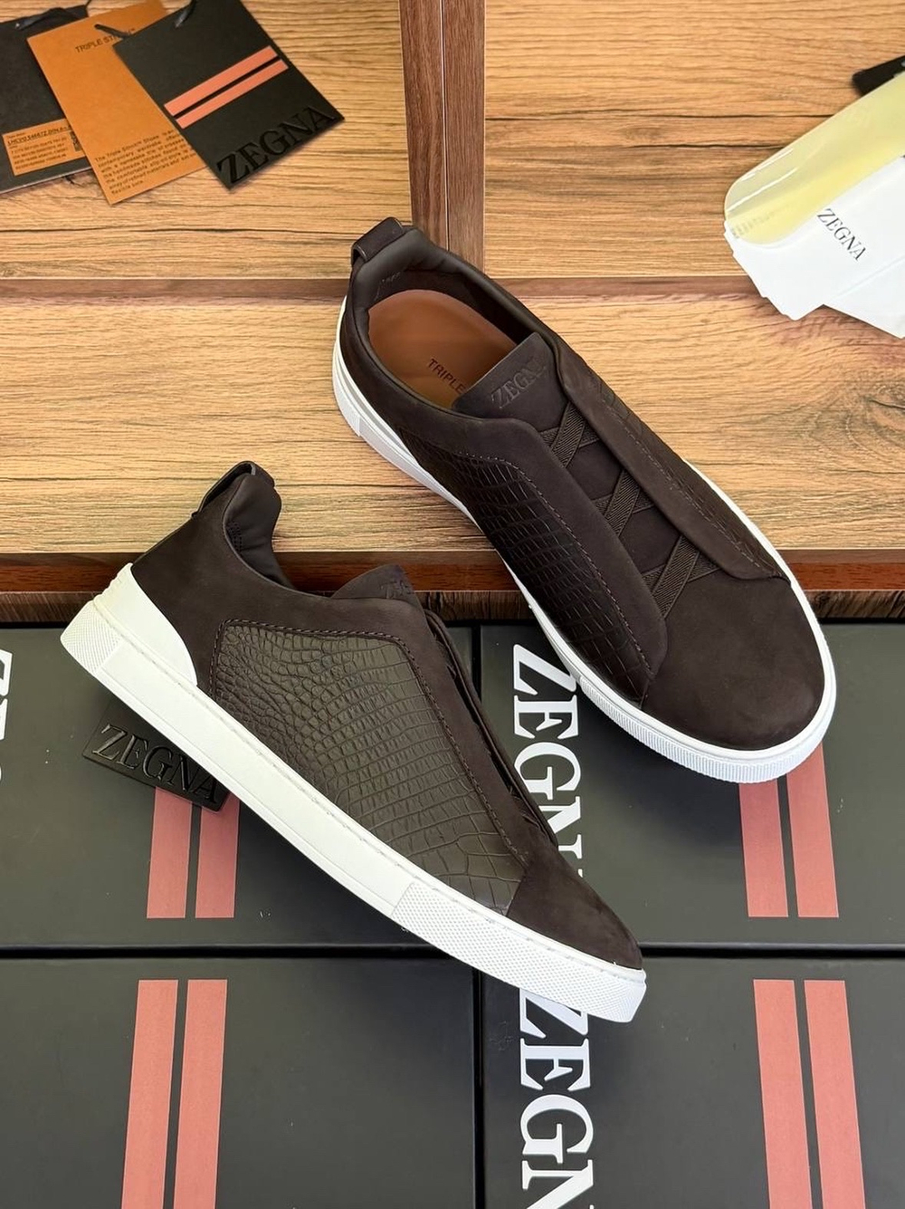 Кеды Zegna Triple Stitch