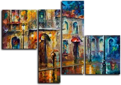 Модульная картина "Дождливый вечер "