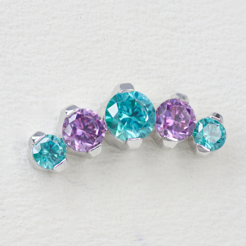 Prium tops with colored gems