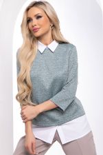 Джемпер "Город контрастов" (мята) Б8336 LT Collection (Акция)