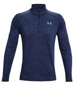 Мужская теннисная футболка теннисная Under Armour UA Tech 2.0 1/2 Zip M - небесный