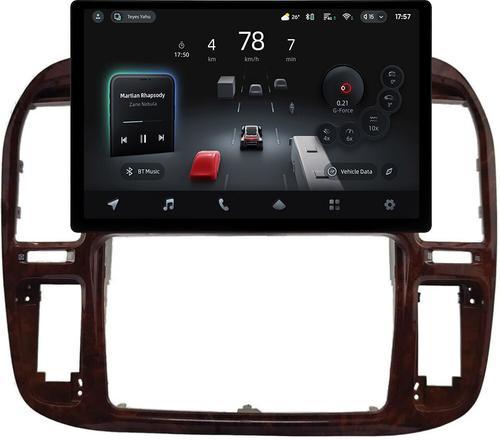 Магнитола для Toyota Land Cruiser 100, Lexus LX470 1998-2002 (кондиционер или климат внизу, рамка дерево) - Teyes CC4-PRO монитор 13" 2K QLED на Android 13, Быстрейшая, Snapdragon 778G, ИИ, CarPlay, DSP, 4G SIM-слот