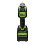 Дрель-шуруповерт акк. Greenworks DD345, 24V, б/щет, 27/45 Нм, 0-450 / 0-1850 об/мин, 13мм, 1х4Ач, ЗУ, кор (3708307CUB)