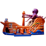 Коммерческий надувной батут "Корабль с осьминогом" 10*5*7 м