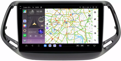 Магнитола для Jeep Compass 2016+ - Kuberg OL-1255 QLed+2K, Android 13, Быстрейшая, CarPlay, 4G SIM-слот