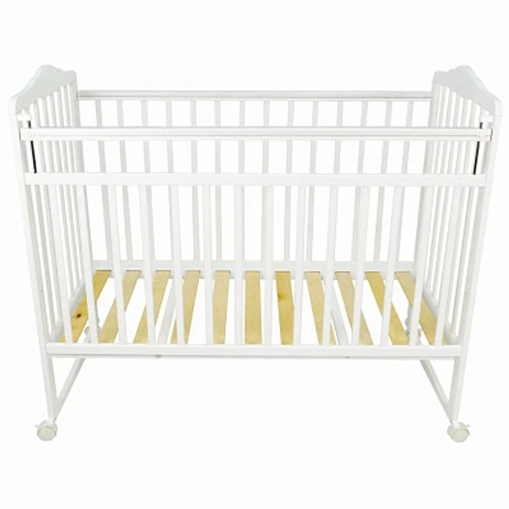 Кровать Indigo МИЛАНА NEW+ (колесо, качалка) белый