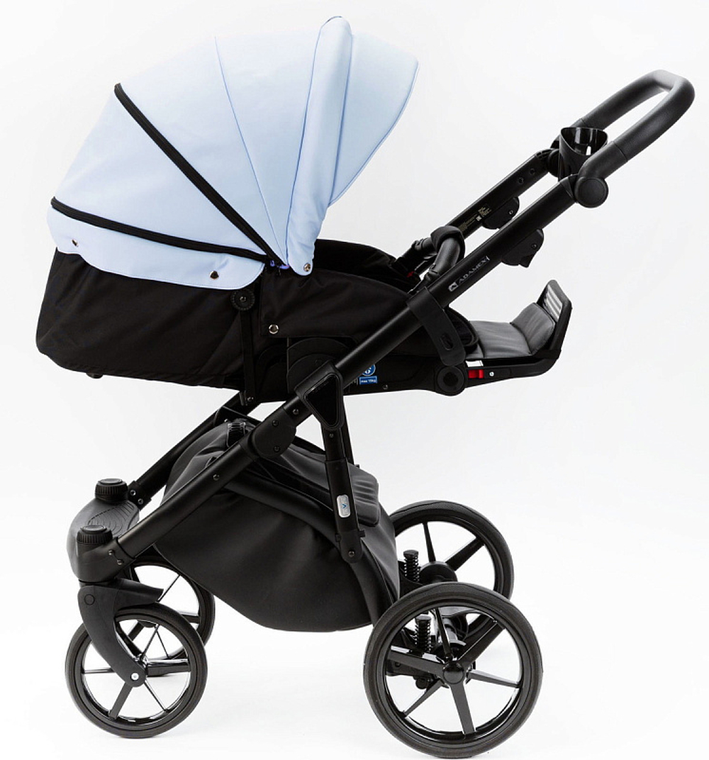 Детская коляска Adamex Nola Deluxe 2 в 1 N-SA17 (ГОЛУБАЯ КОЖА)
