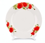 Тарелка фарфоровая обеденная 18см «Маки»
