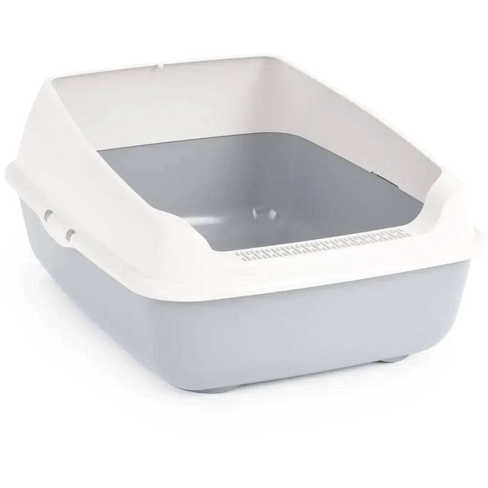 Лоток для кошек (с высокими бортами) (серый) (комплект 8 шт)