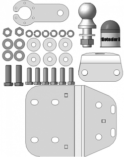 Фаркоп Motodor ОЦИНКОВАННЫЙ Toyota LC Prado 120, FJ Cruiser, LC Prado 150 (оцинкованный шар)(паспорт и сертификат в комплекте)(без электрики) 92529-FE