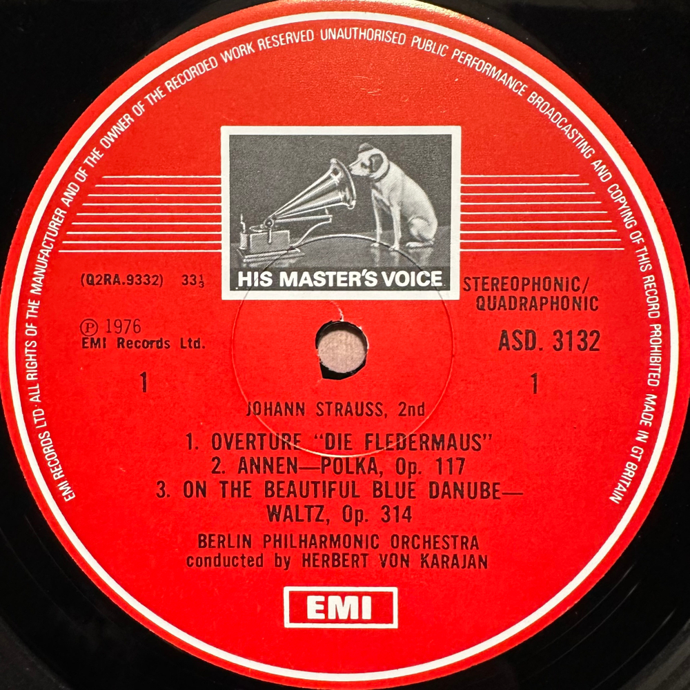 Штраус, Караян, Берлинский филармонический оркестр (Англия 1976г.)