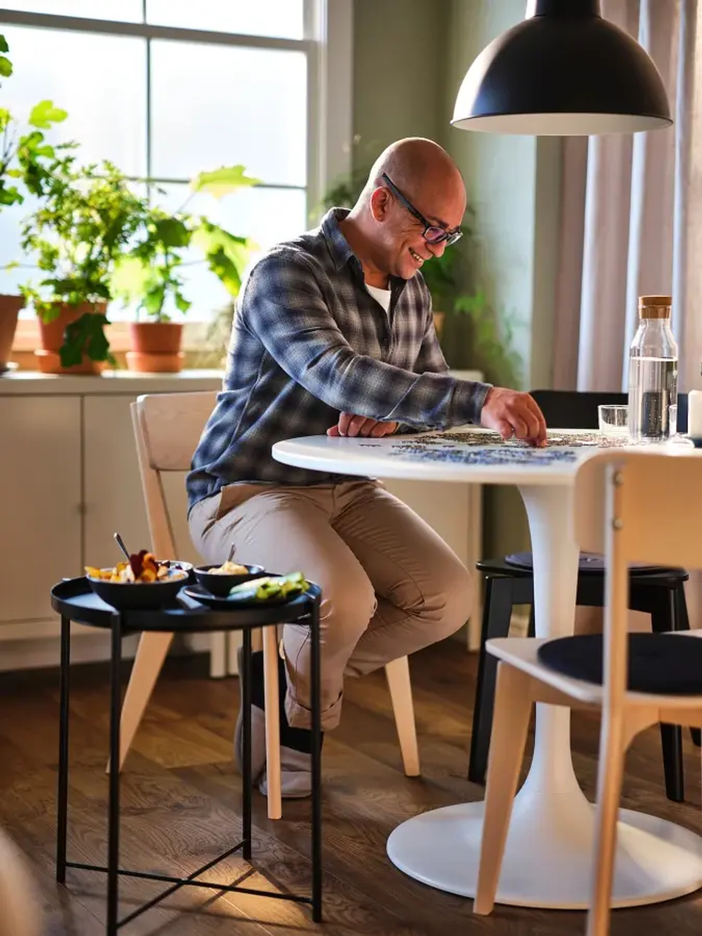 Стол круглый - IKEA DOCKSTA, 103х75 см, белый, ДОКСТА ИКЕА