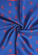 Шелковый платок Qarlygash & Qyzgaldaq BLUE 36х36