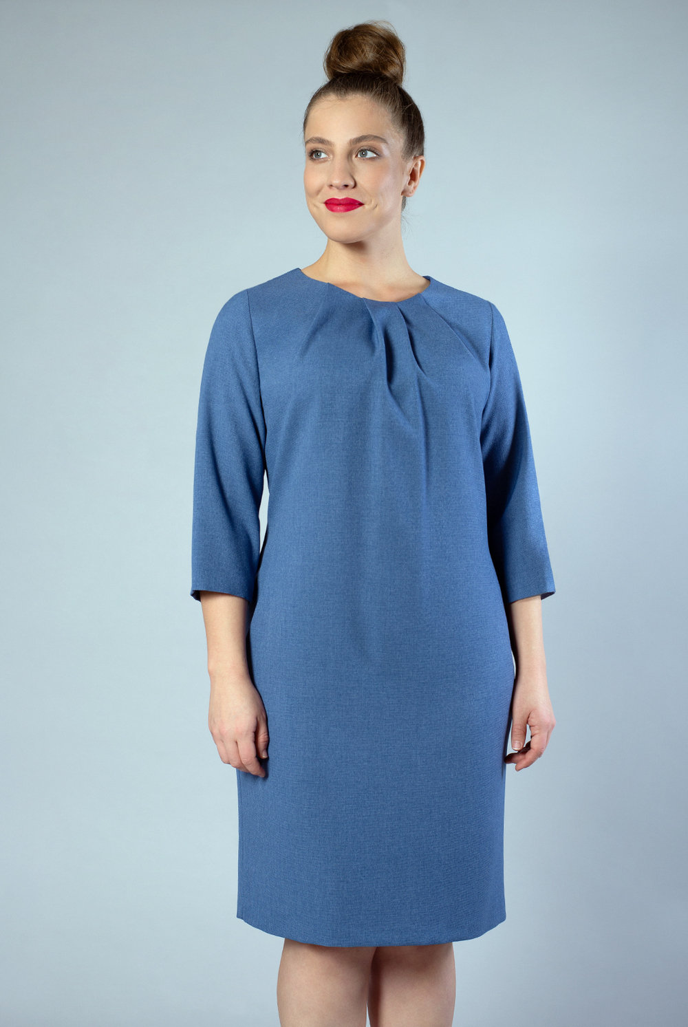 Платье женское 3445ЛП, джинс #48Д053445ЛП