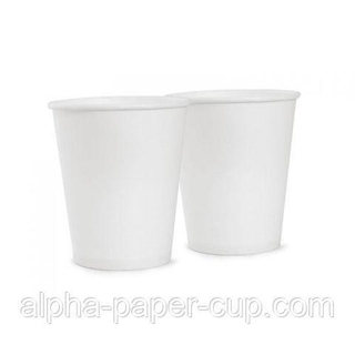 Стакан бум.180мл для горячих 1/10шт Белый